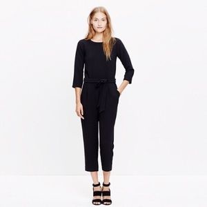 Madewell Black Crepe Sloan Jumpsuit